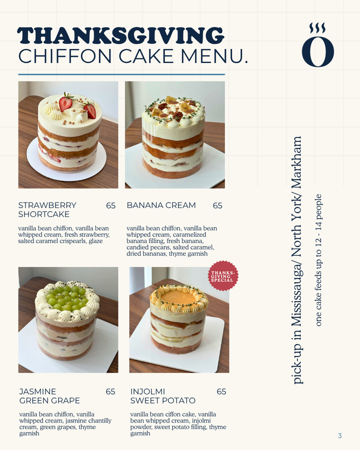 Chiffon Cake Pre-Order (6 inch)