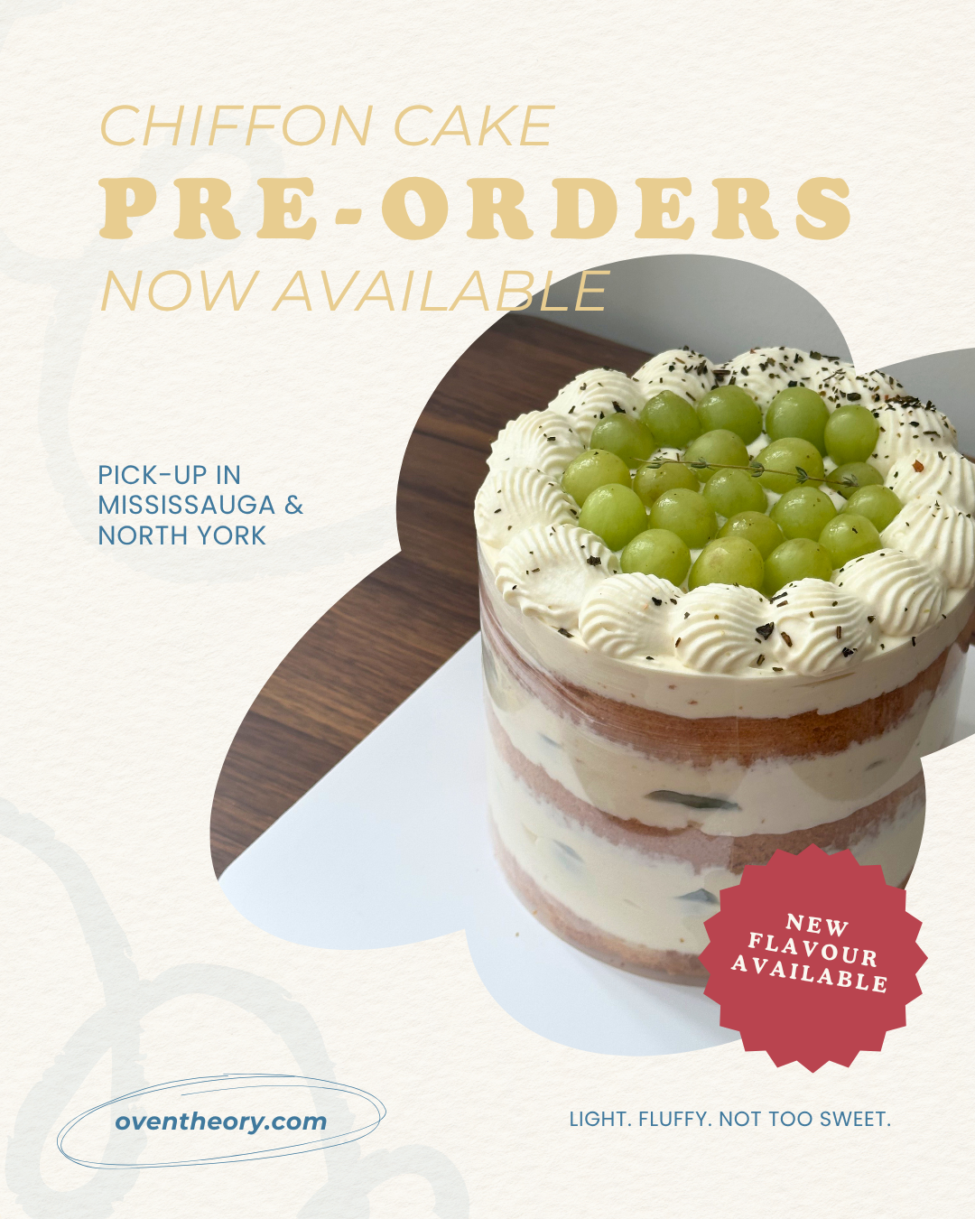 Oven Theory Chiffon Series Cakes